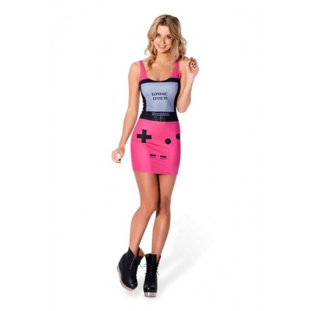Black Milk Gamer Dress in Pink